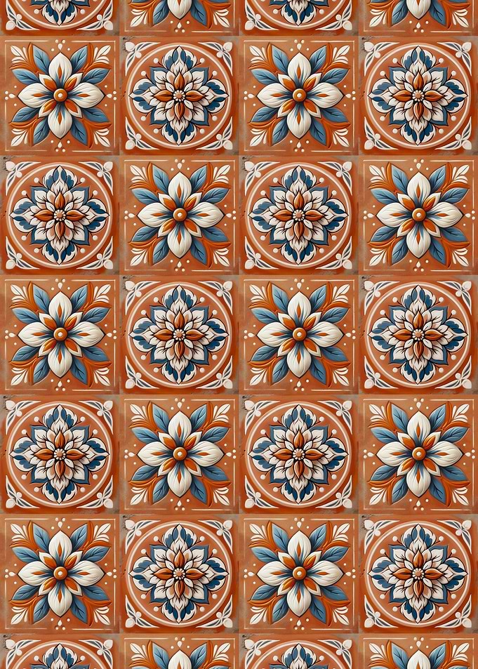 Ornate Floral Tile Pattern