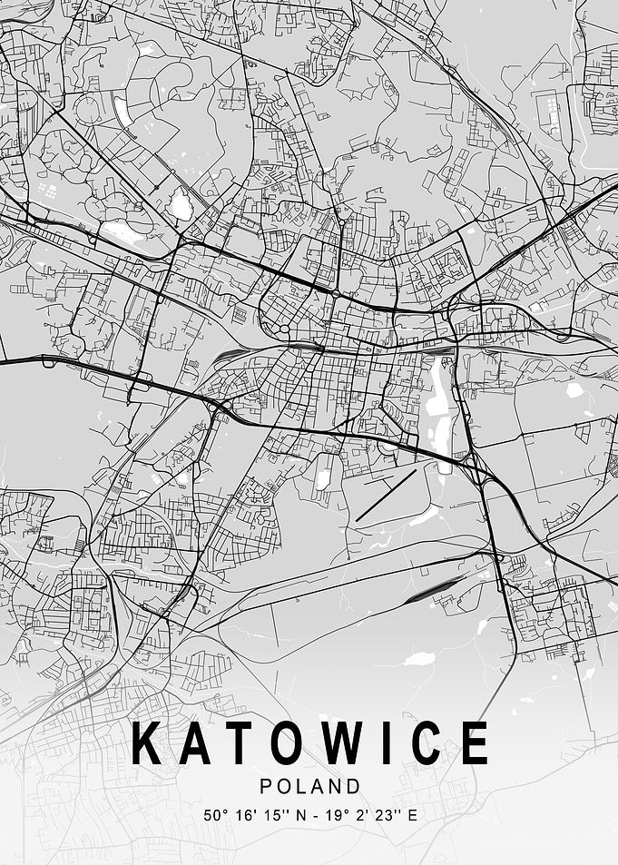 Katowice Light Map