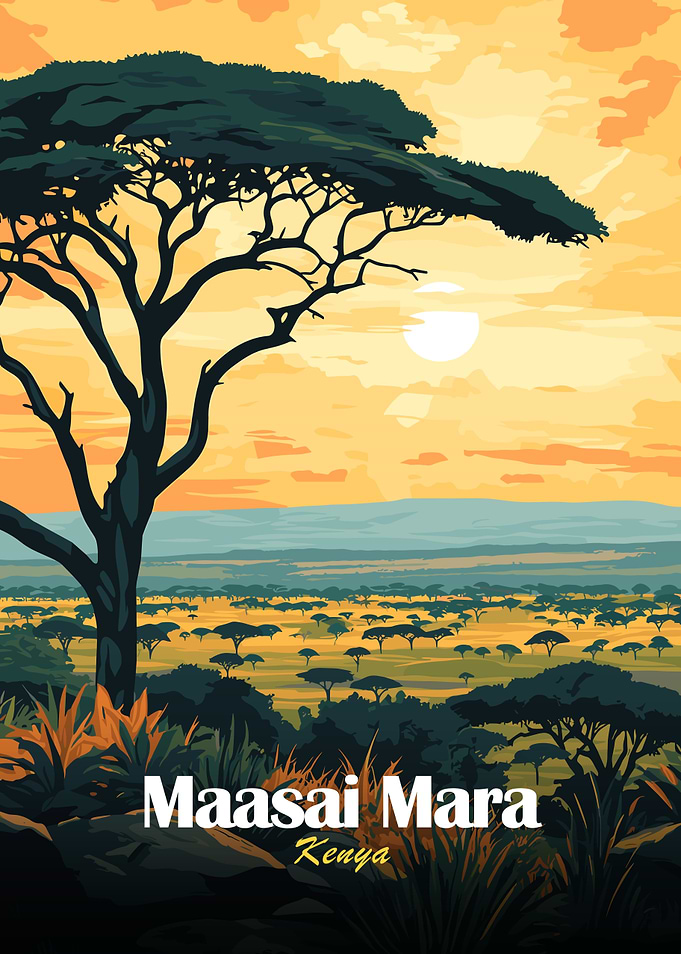 Maasai Mara Sunset Landscape