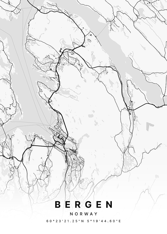 Bergen, Norway Map