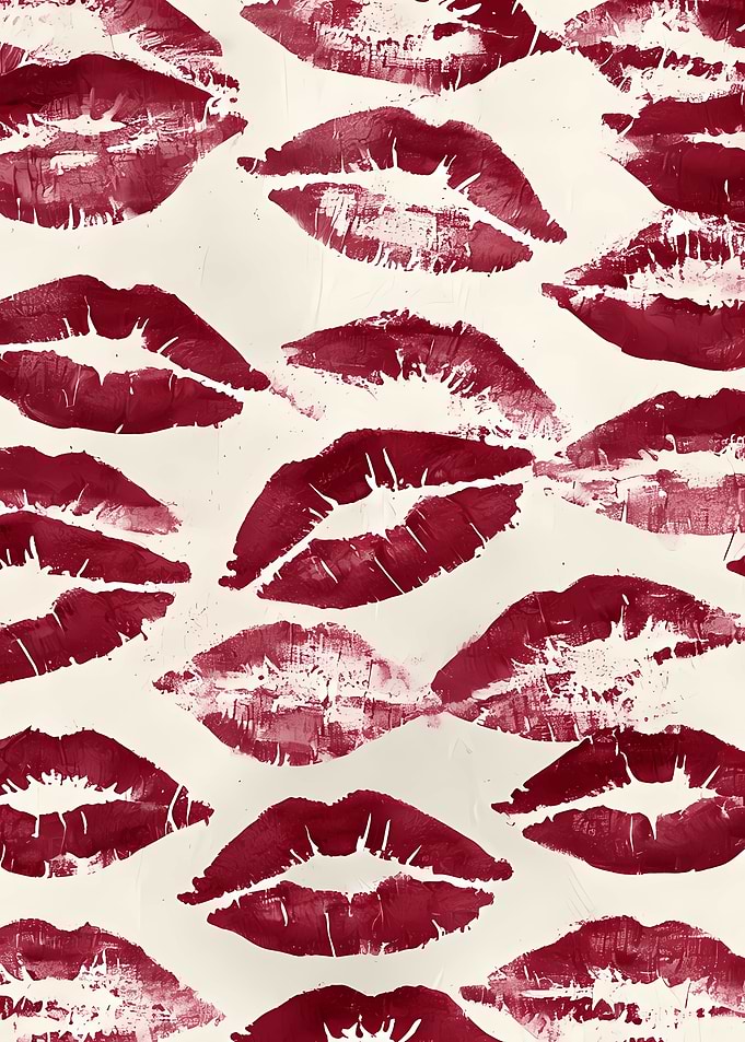 Red Lipstick Kiss Print