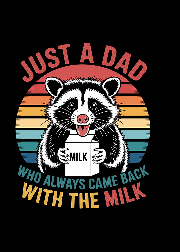 Raccoon Dad with Milk