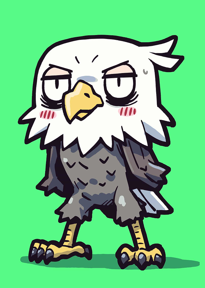 Angry Cartoon Eagle