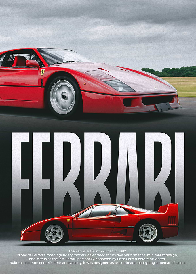 Ferrari F40 Poster