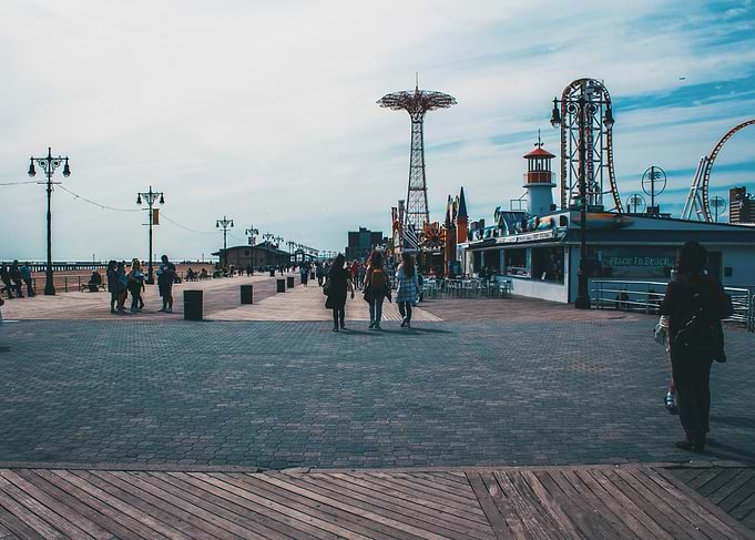 Coney Island Boardwalk Scene