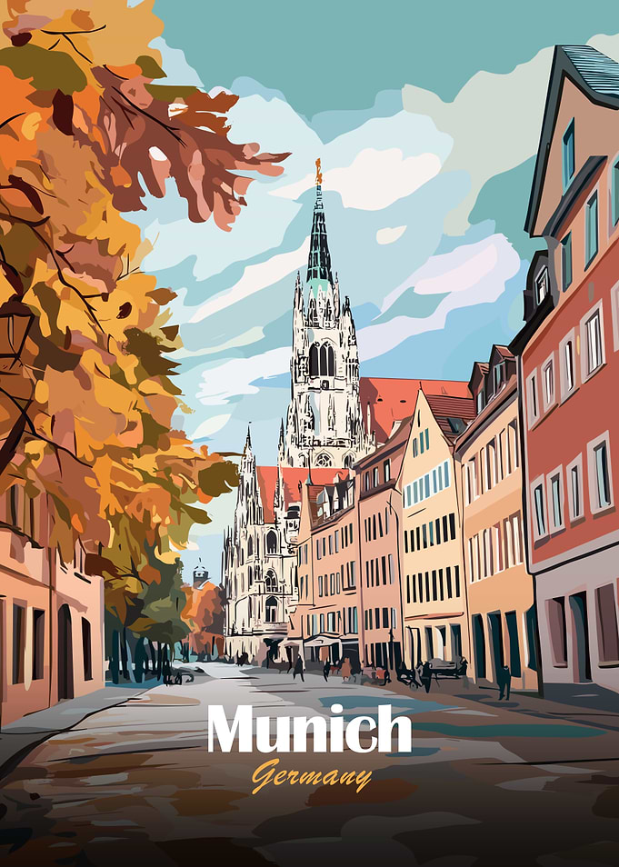 Munich Cityscape Illustration