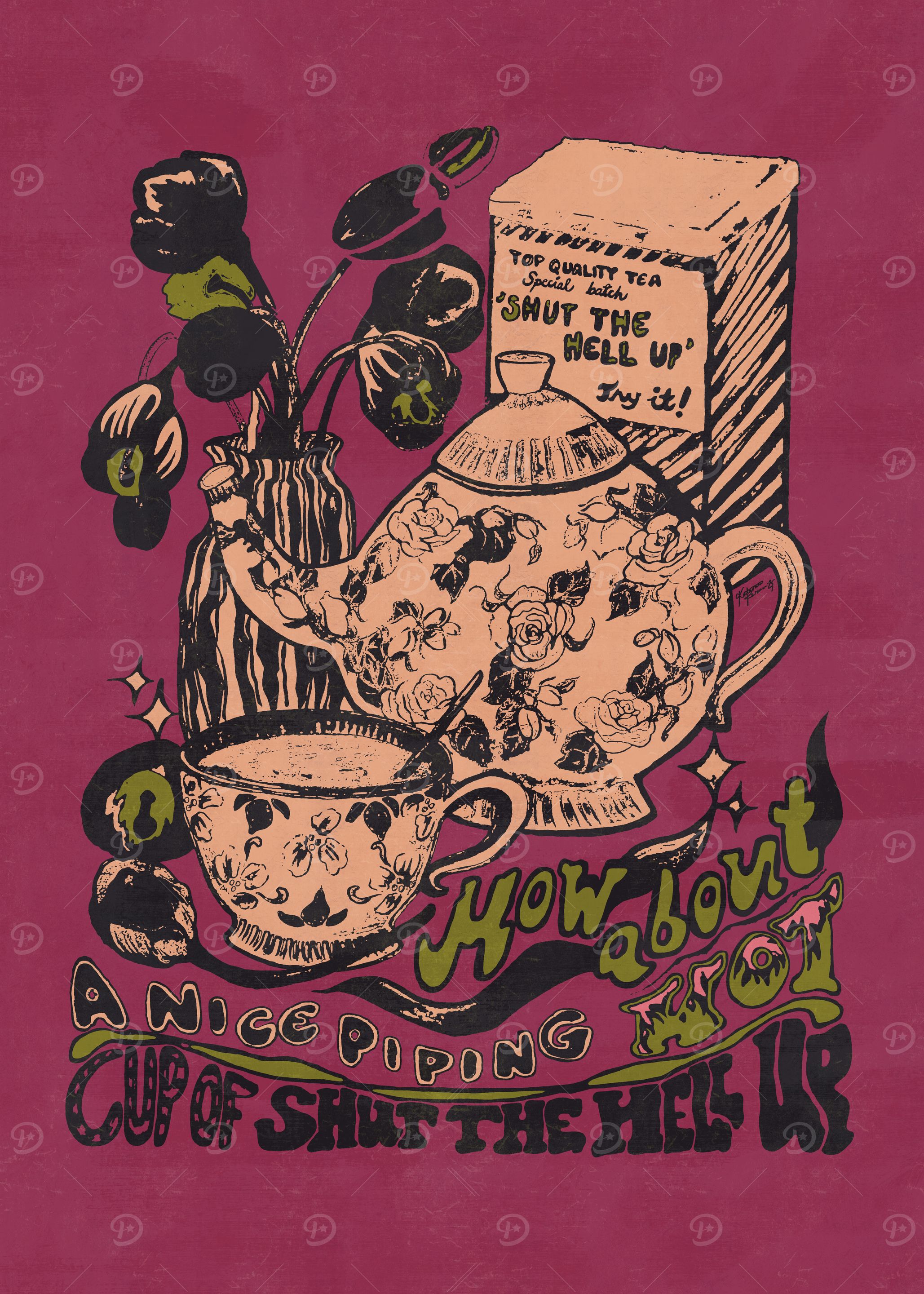 CUP OF 'SHUT THE HELL UP' (DARK PINK)