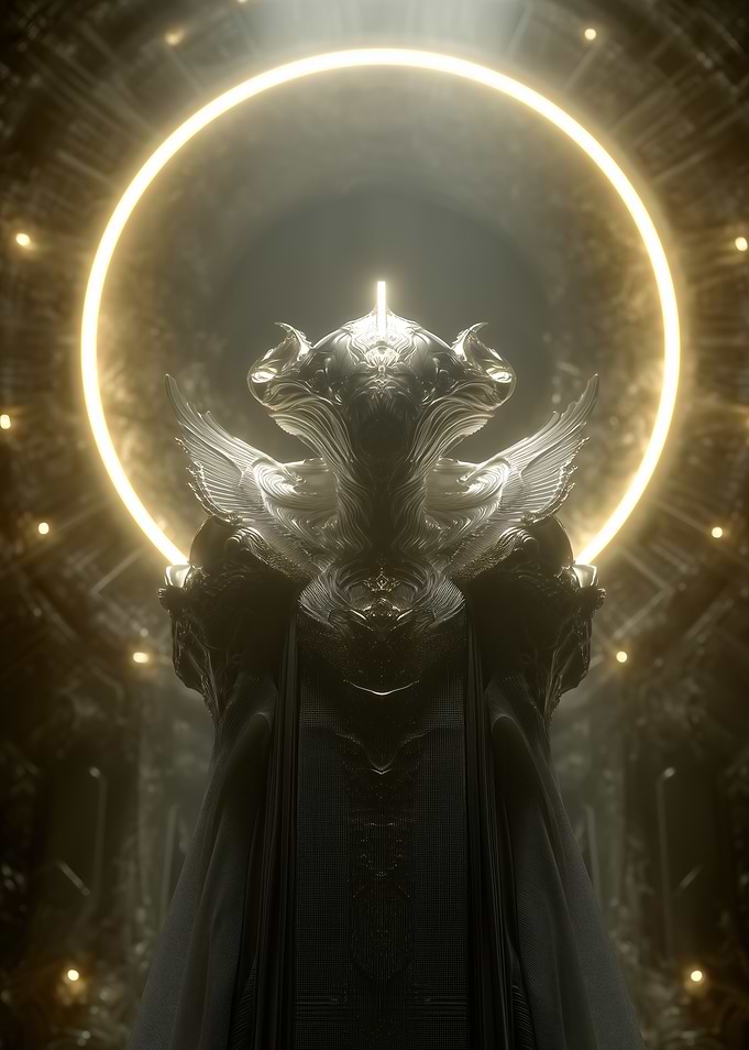 Metallic Alien Figure