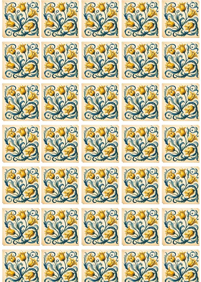 Floral Pattern with Yellow Flowers