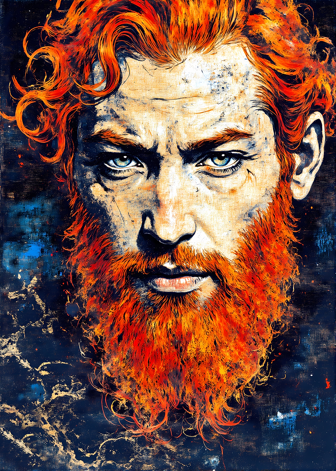 Portrait of a man with red hair