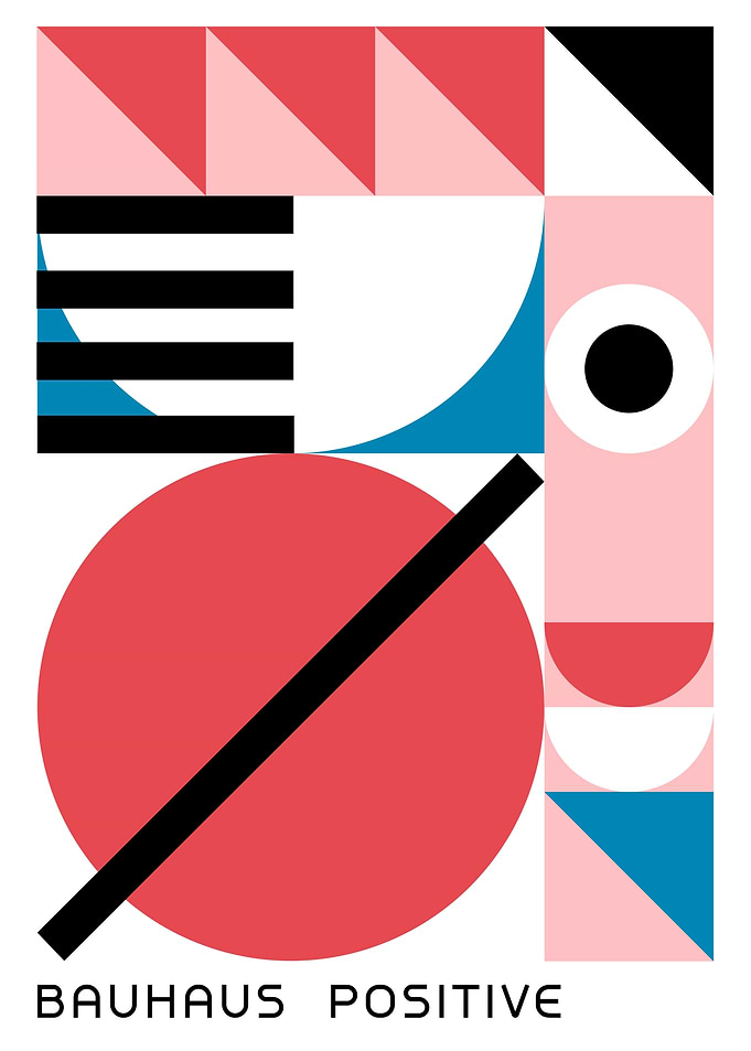 Bauhaus Positive Geometric Composition