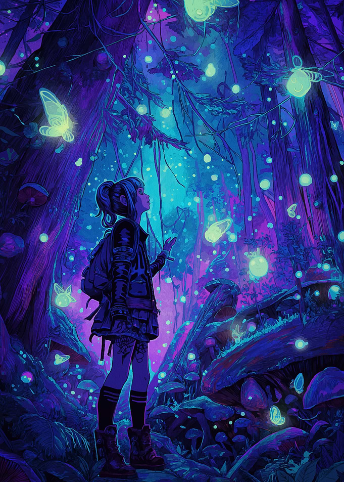 Girl in Enchanted Forest