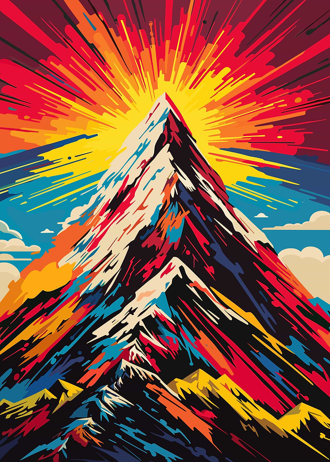 Abstract Mountain Landscape