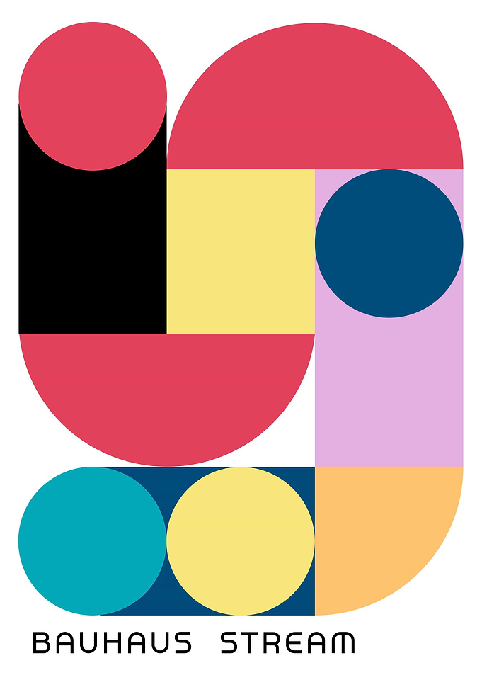 Bauhaus Stream Geometric Abstract Art