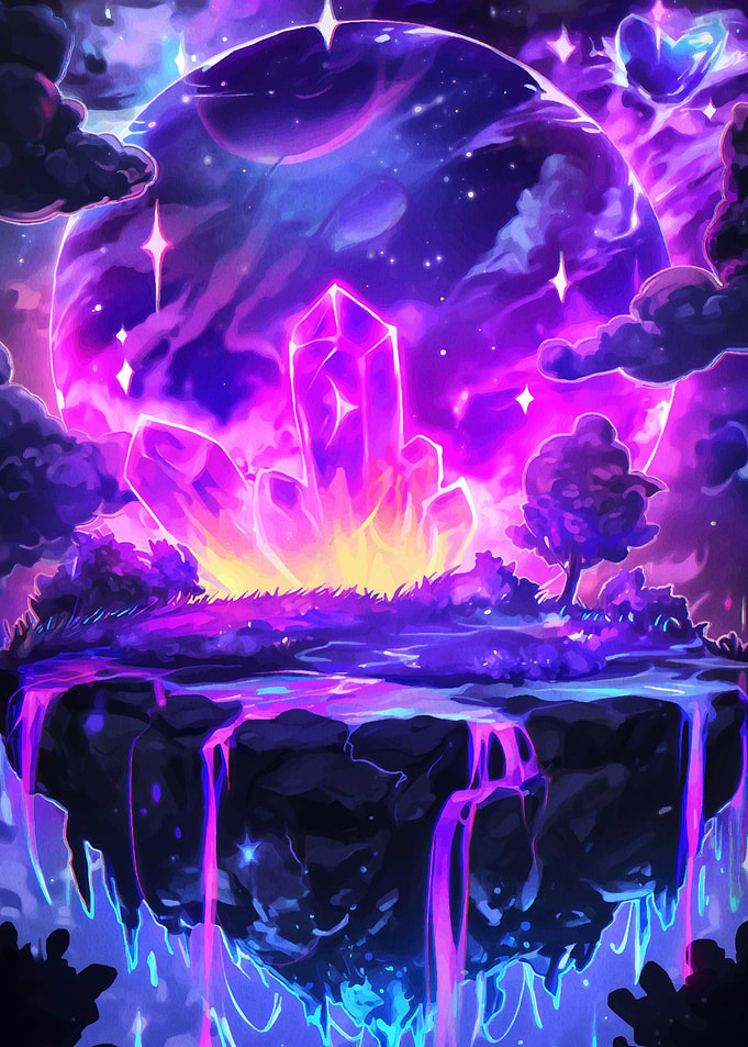 Floating Island with Crystal