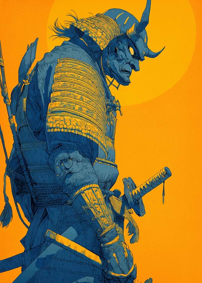 Samurai Warrior Illustration