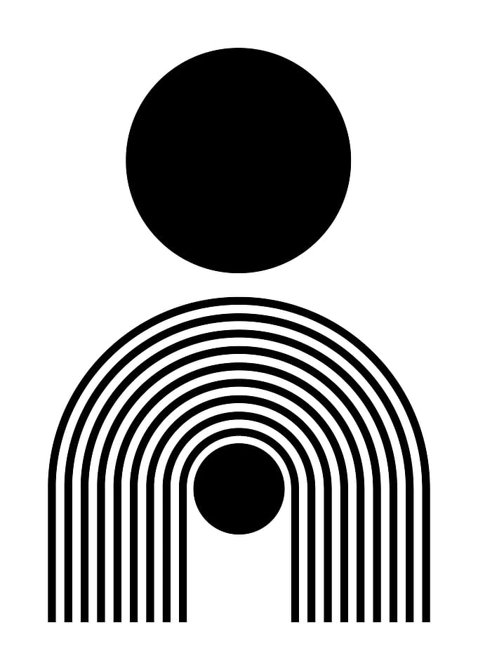 Black and White Abstract Art