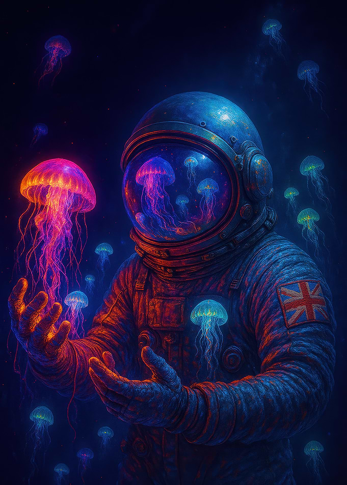 Astronaut and Jellyfish