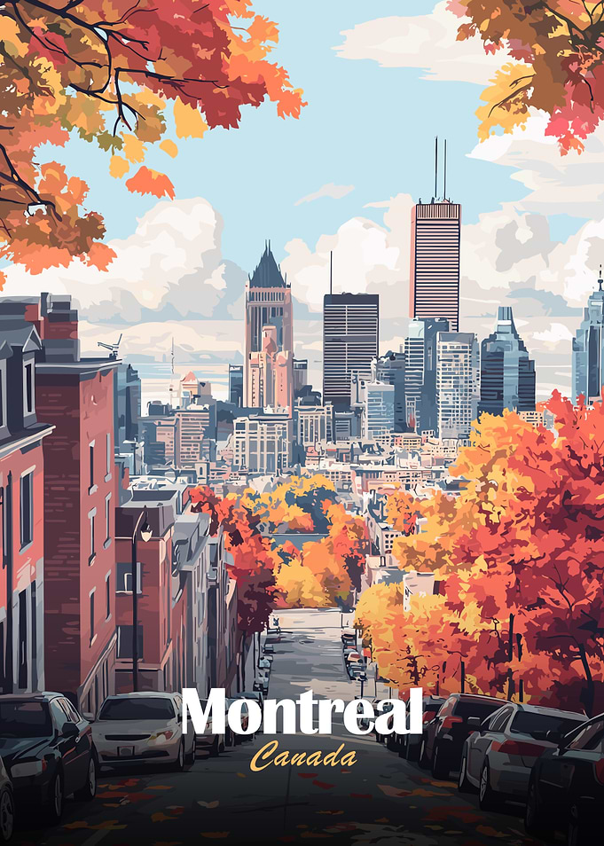 Montreal Cityscape in Autumn