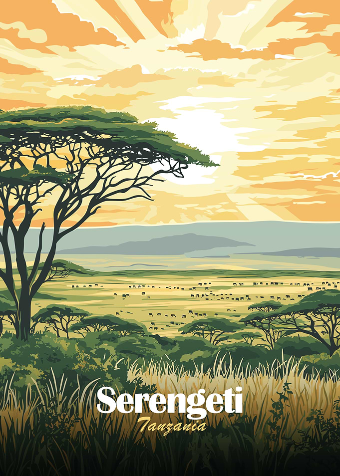 Serengeti Sunset Landscape