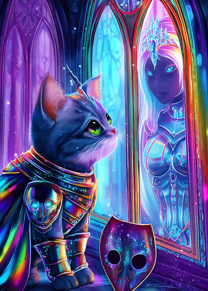 Cat Knight and the Mirror