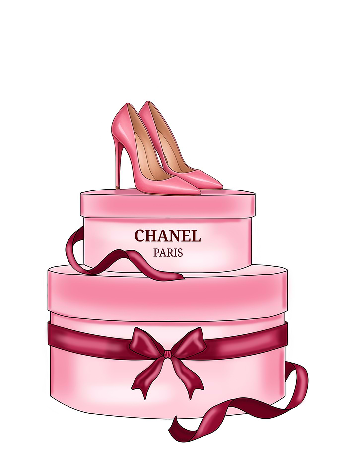 Pink Heels on Chanel Gift Boxes