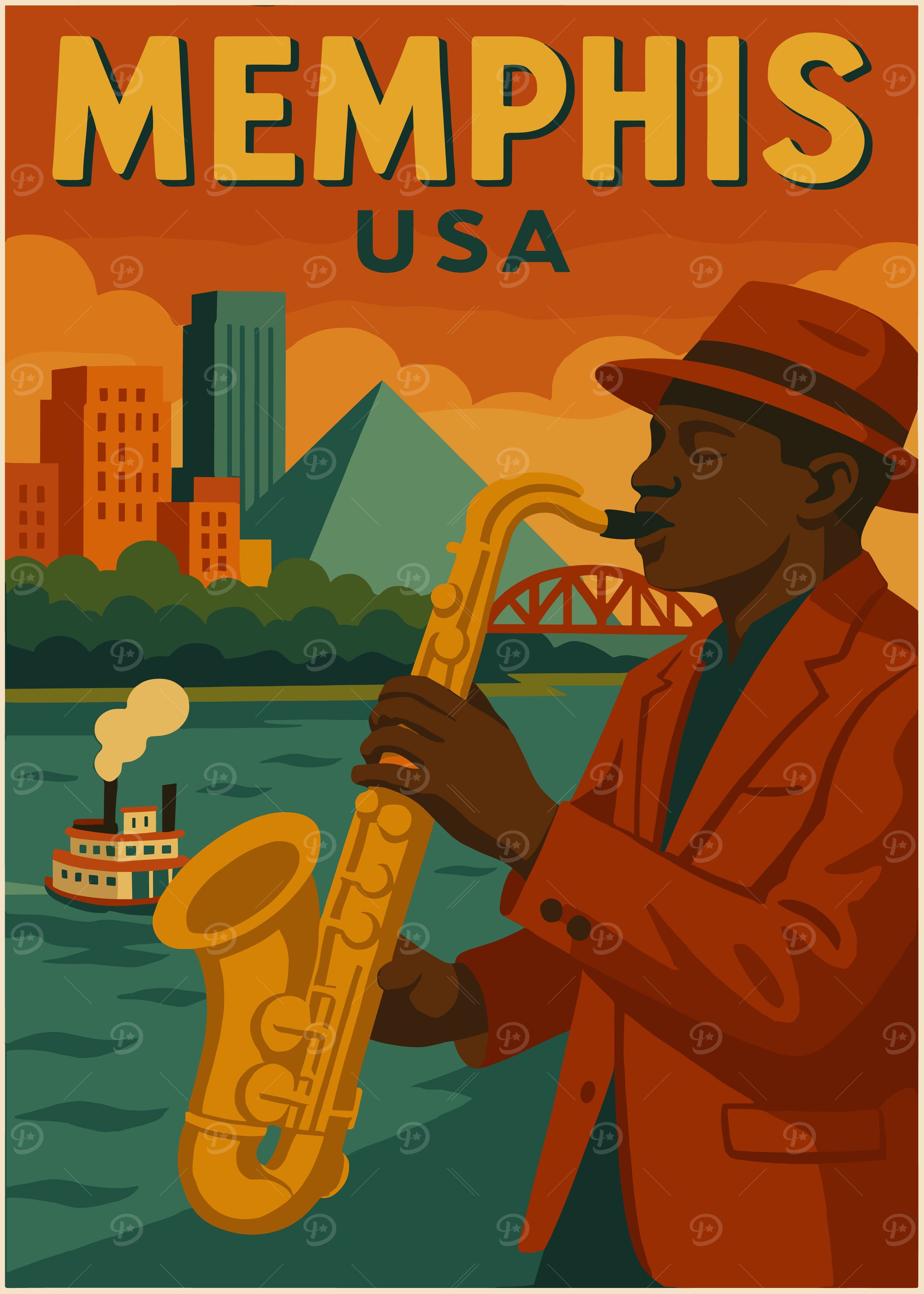 Memphis Jazz Poster