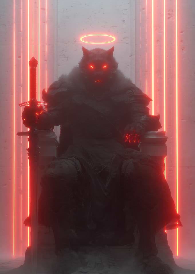 Wolf King with Halo