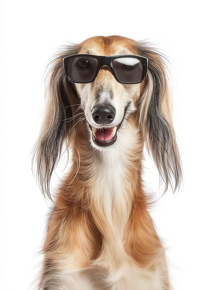 Cool Saluki Dog with Sunglasses