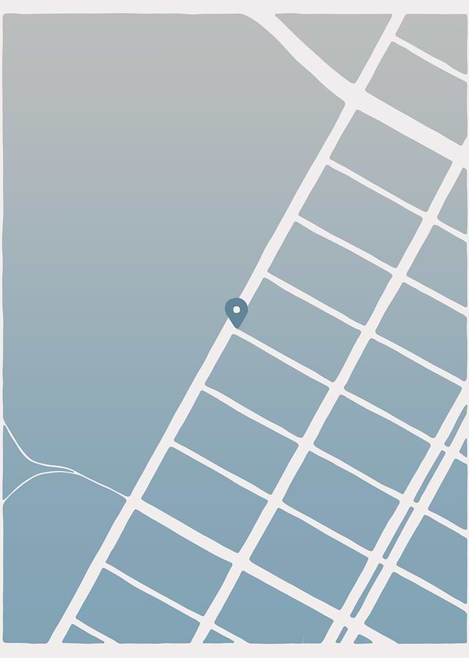 Minimalist Map with Location Pin