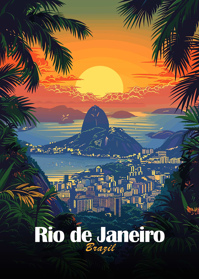 Rio de Janeiro, Brazil Travel Poster