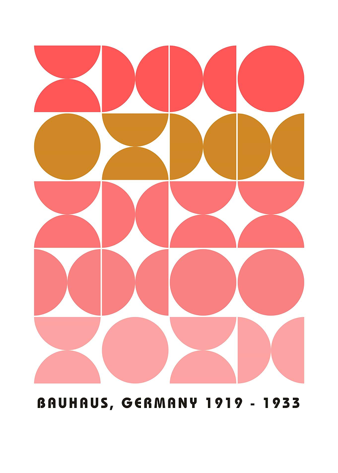 Bauhaus Geometric Pattern Art Print