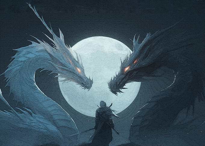 Dragon Confrontation Moonlight