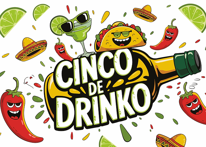 Cinco de Drinko Cartoon Illustration