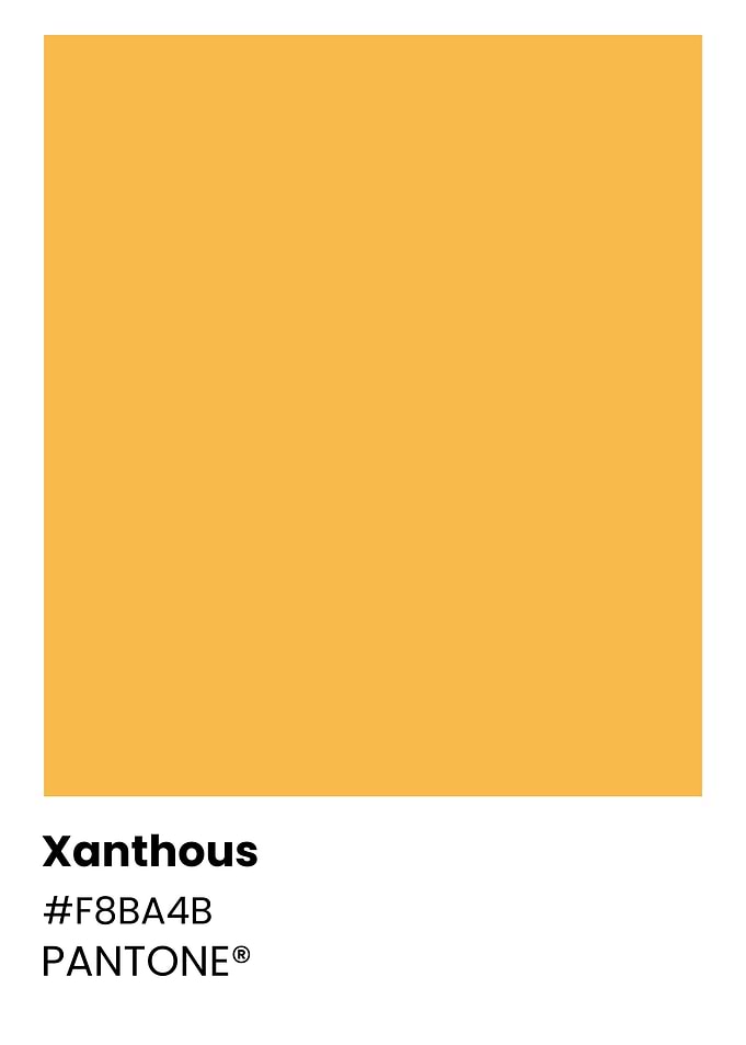Xanthous Pantone Color Swatch