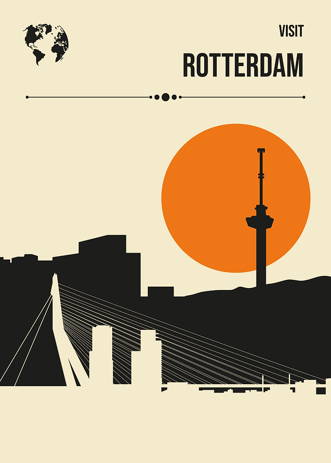 Visit Rotterdam Travel Poster