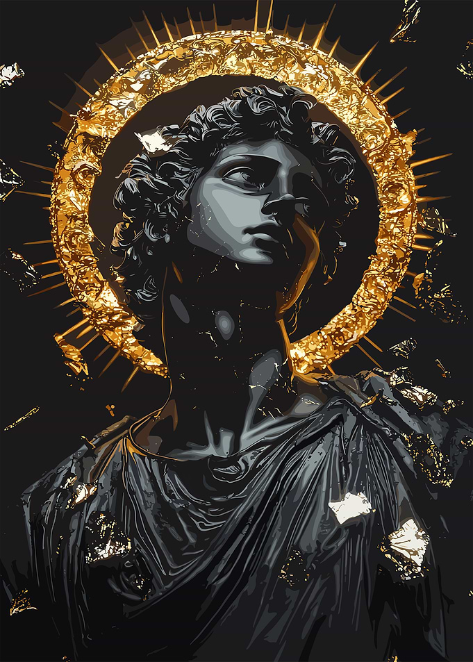 Statue with Golden Halo