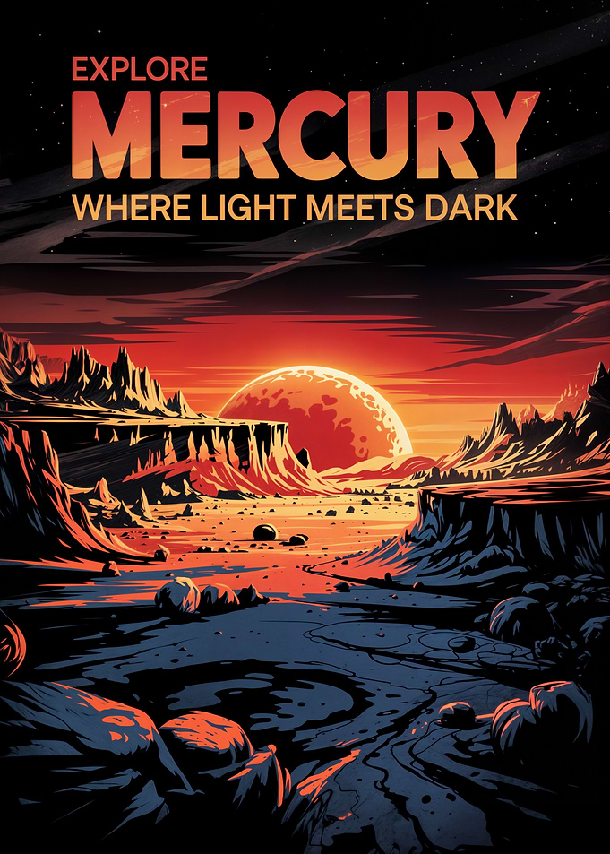 Explore Mercury: Where Light Meets Dark