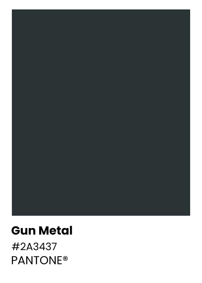 Gun Metal Pantone Color Swatch