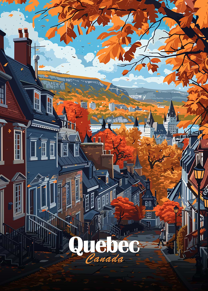 Quebec, Canada: Autumn Cityscape