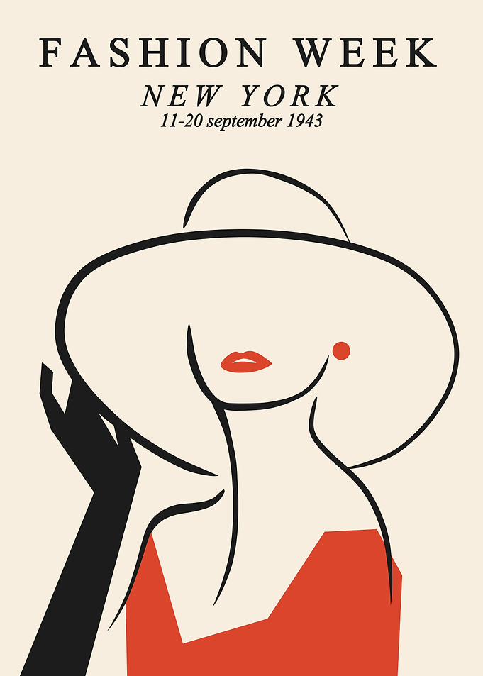 Fashion Week New York 1943 Poster