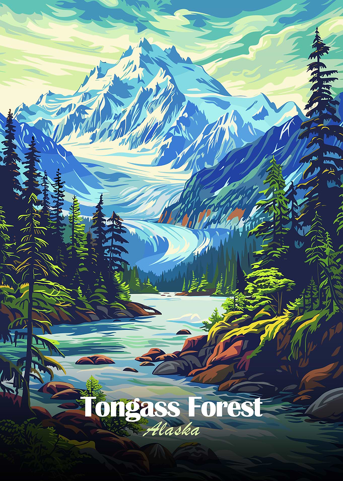 Tongass Forest Alaska Landscape Art