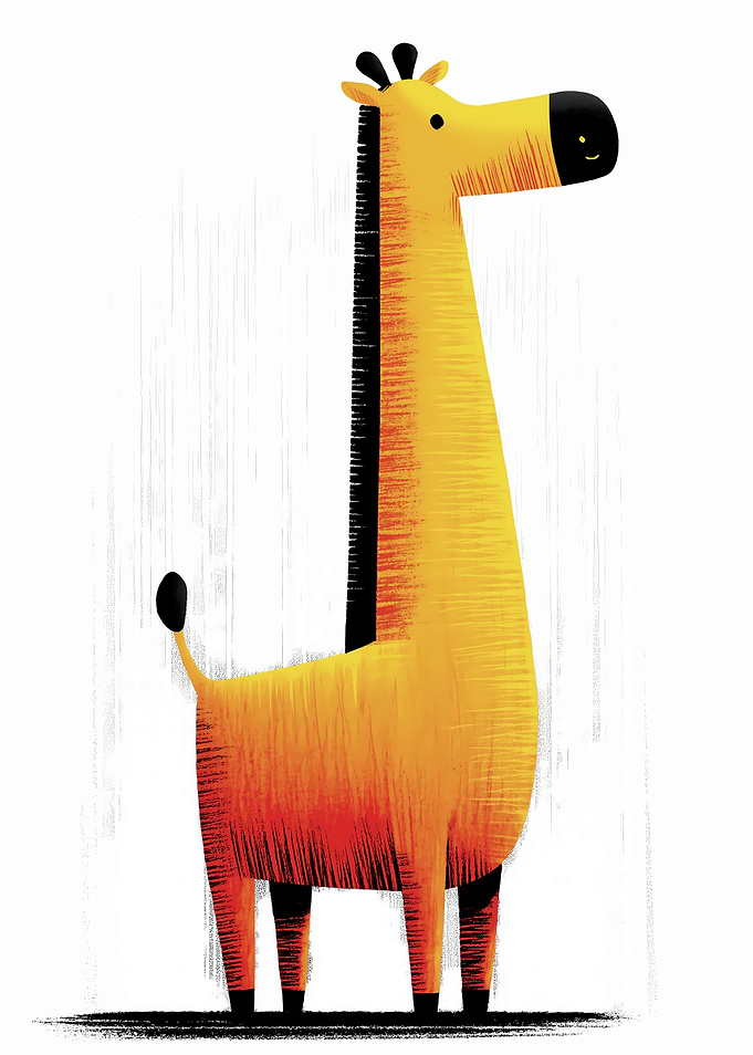 Cartoon Giraffe Illustration