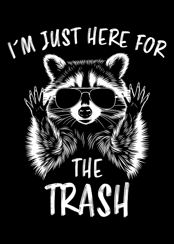 Raccoon Here for the Trash