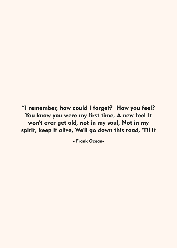 Frank Ocean Quote on Beige Background