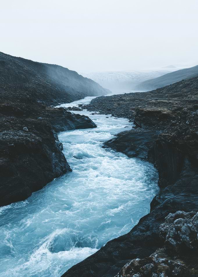 River Through Rocky Landscape