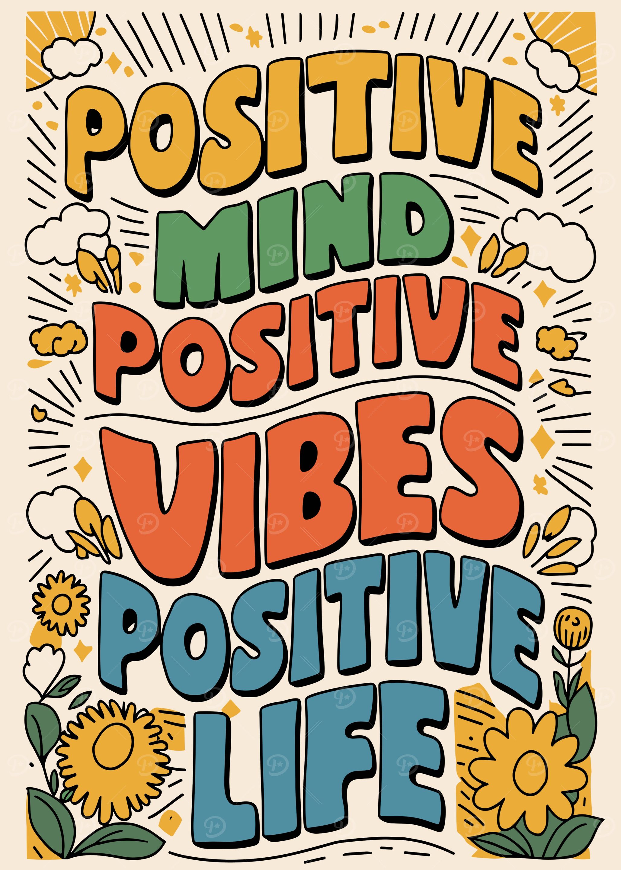 Positive Mind, Vibes, Life Art