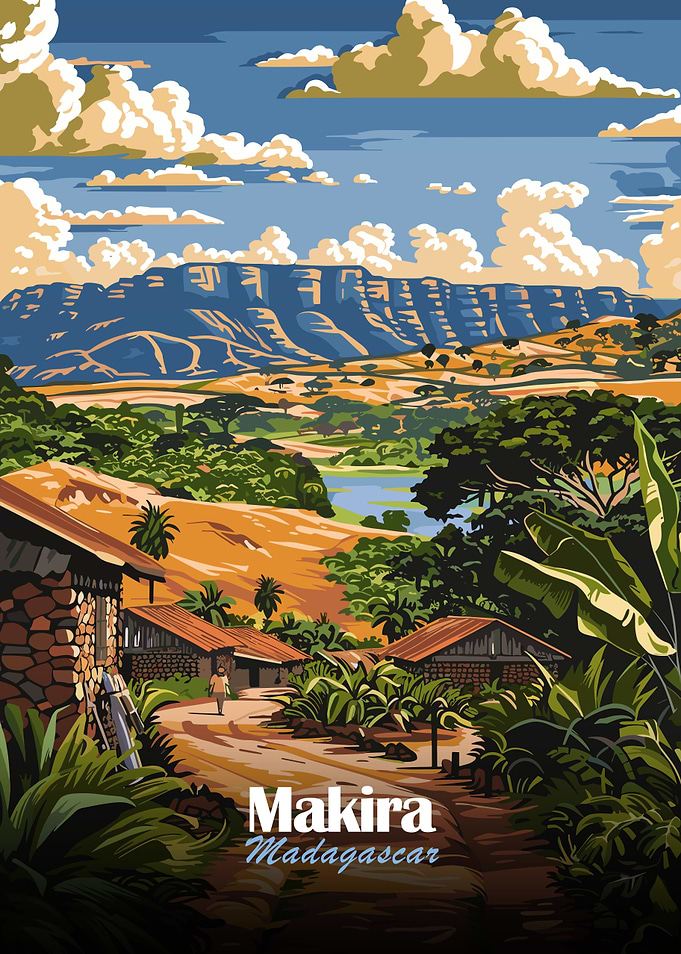 Makira Madagascar Travel Poster