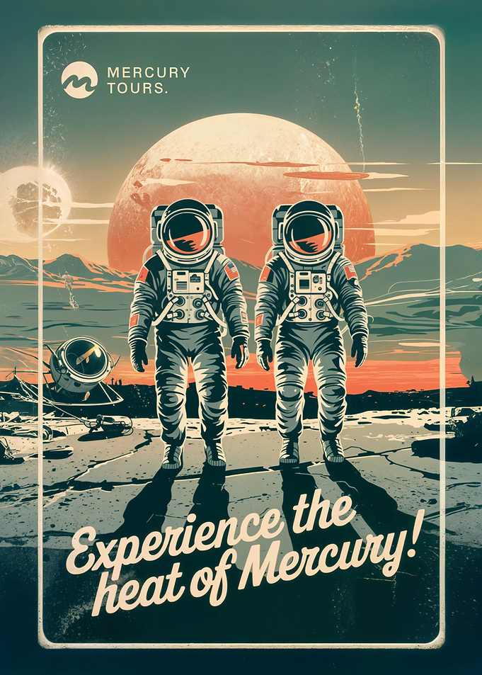 Mercury Tours: Space Travel Poster