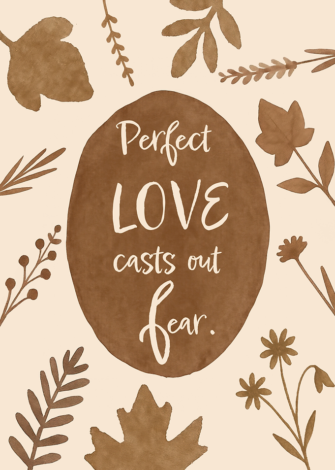 Perfect Love Casts Out Fear Christian Bible Verse